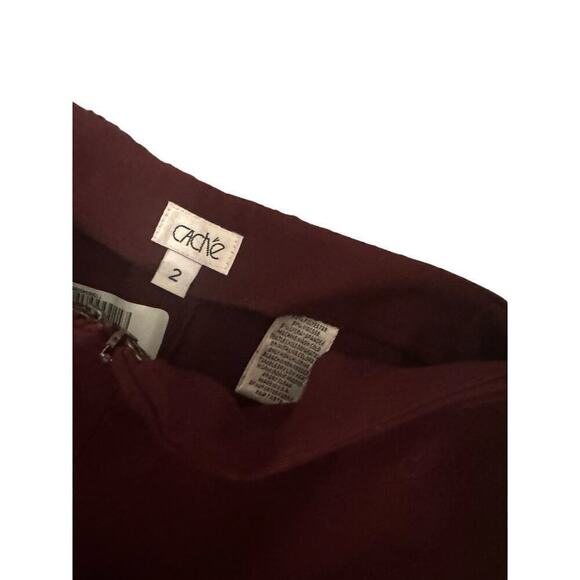 Cache Burgundy Flare Pants Polyester Blend - Picture 3 of 3